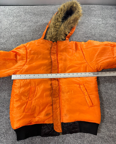 Vintage Arctic Pole Boys Jacket M/10-12 Black Reversible Military Flight Jacket - Picture 11 of 12