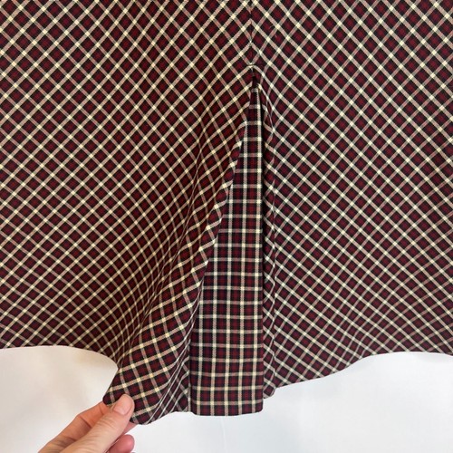 Falda Midi Fieldgear Roja Tartán Cuadros Aline Preppy Retro Espalda Plisada Talla 12 - Imagen 5 de 8