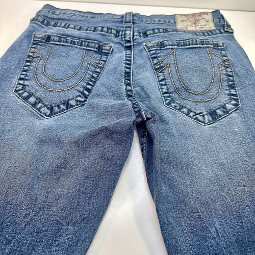 Pantalones de mezclilla True Religion para hombre 33 azules Ricky relajados rectos elásticos - Imagen 11 de 12