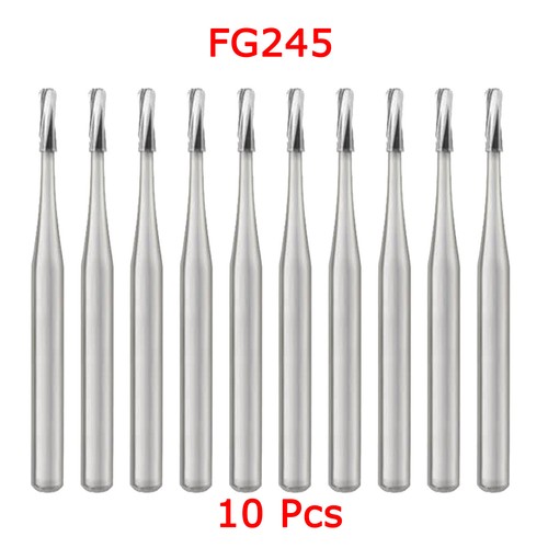 10 pièces FG245 Dental FG Tungstène Carbure Burs en forme de poire pour pièce à main grande vitesse - Photo 1/3