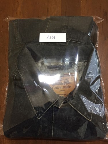 CALVIN KLEIN Vintage Jacket Men’s Size XL Black Denim - Picture 9 of 9