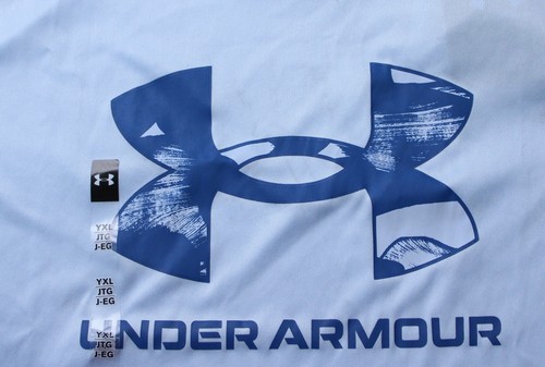 Under Armour Girls UA Tech Print Fill Big Logo CG2 Nimbus Blue/Tech Blue Size XL - Picture 3 of 8