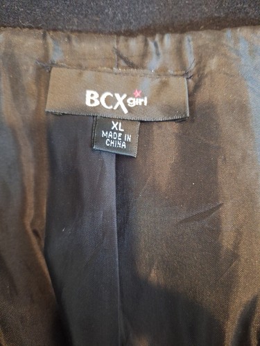 BCX GIRL Size Extra Large XL BLACK JACKET Dress Coat - Picture 4 of 6