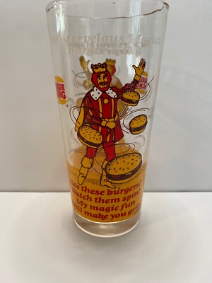 1978 Marvelous Magical RARE French Fries Glass C Burger King