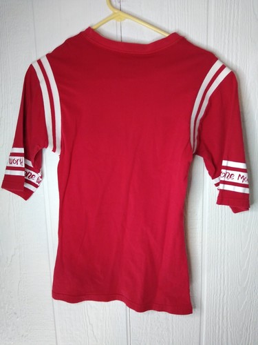 Disney Epcot Girl's Sz L One World One Mouse Red Long T-SHIRT 3/4 Sleeve Flags - Picture 6 of 6