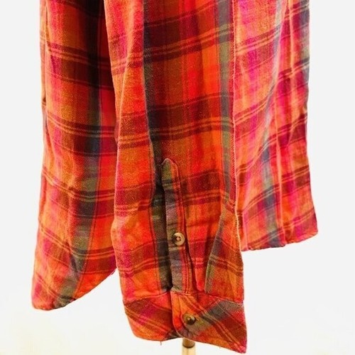 NWT SONOMA Women Long Sleeve Collared Button Down Plaid Flannel Shirt Size XL - Picture 5 of 15