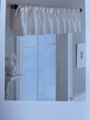 Fieldcrest Linen Off White Curtains Valance - Picture 4 of 7