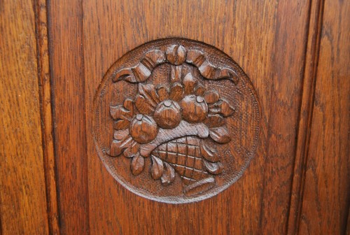 Antiker Jugendstil Kleiderschrank, Dielenschrank, Eiche. ( k108 ) - Bild 7 von 12
