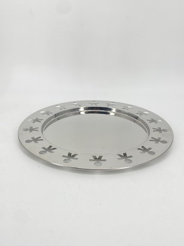 * ALESSI SERVIERTABLETT TABLEAU TABLETT GIROTONDO SILBER ITALY - Bild 3 von 10