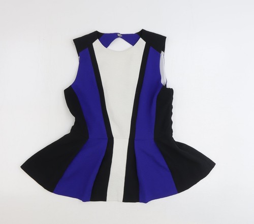 H&M Womens Blue Polyester Blend Tank Size 14 - Open Back