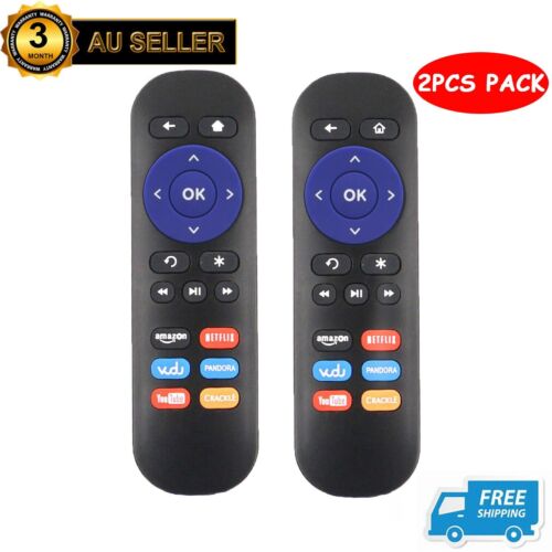 2PCS Replaced Remote for Telstra TV1 & TV2 ROKU 1 2 3 4 with Netflix Youtube Key - Picture 1 of 11