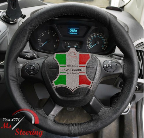 LEDER LENKRADABDECKUNG FUR SPYKER C8 SPYDER SHWARZE NAHT - Bild 3 von 12