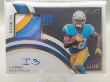 2022 Immaculate Numbers #INA-ISP Isaiah Spiller - 3 color patch Auto RPA /28 