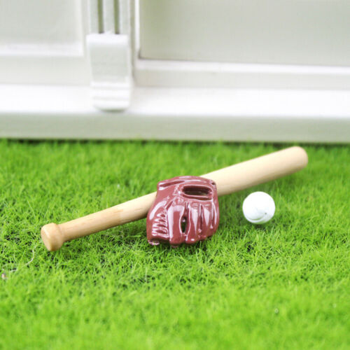 1Set Maßstab 1:12 Puppenhaus Miniatur Athlet Baseball Set Outdoor Sport Zubehör - Bild 2 von 7