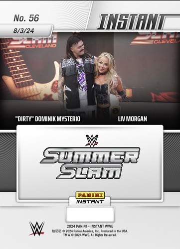 2024 PANINI INSTANT WWE #56 LIV MORGAN & "DIRTY" DOMINIK MYSTERIO - Bild 2 von 2