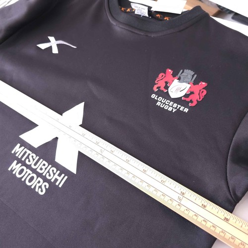 XBlades sweater mens XS P2P 20 black Gloucester Rugby Mitsubishi - Picture 12 of 16