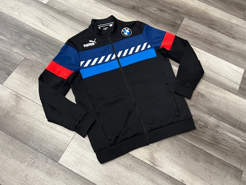 PUMA BMW MOTORSPORTS MEN'S TRACKSUIT BLACK BLUE SWEATPANTS SMALL + JACKET LARGE - Picture 13 of 24