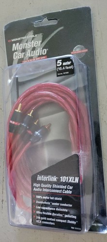 Monster Cable Interlink 101XLN Comp Performance Autoradio 5 Meter NEU rot - Bild 1 von 3