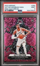 Victor Wembanyama 2023 Panini Mosaic #282 Pink Fast Break /20 PSA 9 Rookie