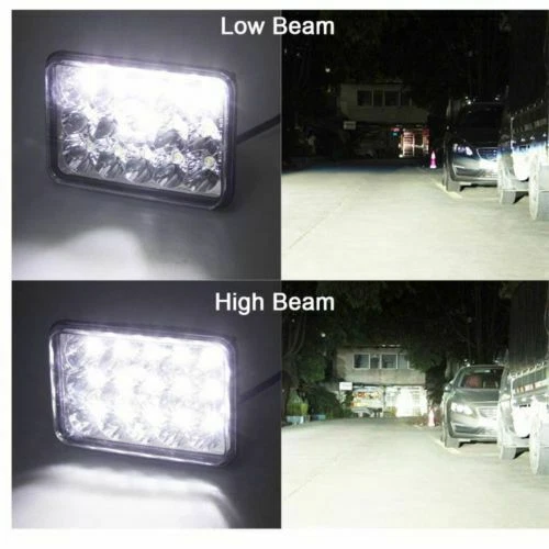 4X LED Headlights For Freightliner FLD120 FLD112 4''x6'' Light Hi/Lo Sealed Beam - Image 3 of 4