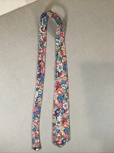 VINTAGE Elements Men’s Fall Floral Necktie EC Made In USA - Picture 5 of 6