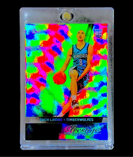 ZACH LAVINE ROOKIE REFRACTOR SILVER HOLO Rainbow Foil Prizm RC - TIMBERWOLVES - Picture 1 of 5