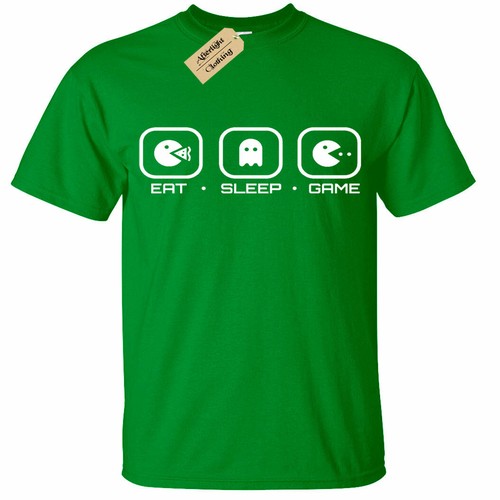 KIDS BOYS GIRLS Eat Sleep GAME T-Shirt ghost gamer funny geek nerd - Photo 7 sur 9