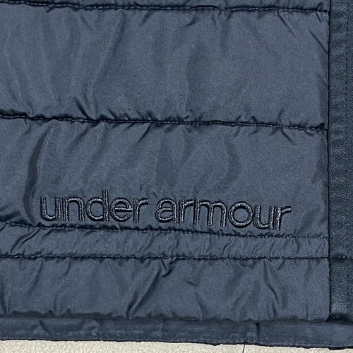 Under Armour Jacket Mens Extra Small Black Quilted Full Zip Storm Hooded Adult - Picture 11 of 14