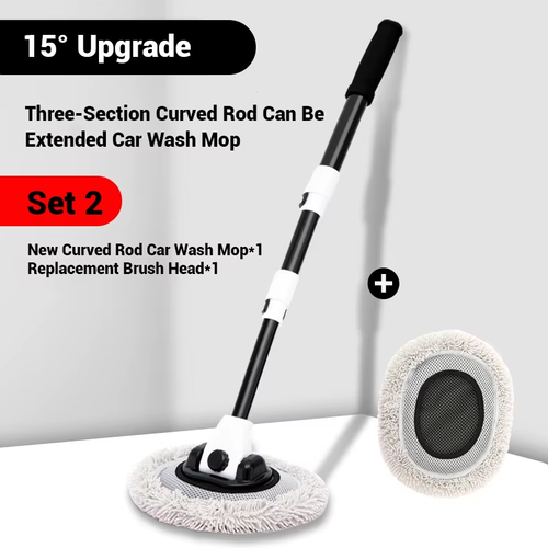 Car Wash Brush Car Cleaning Brush Telescoping Long Handle Mop Soft Hair Chenille - Picture 12 of 13