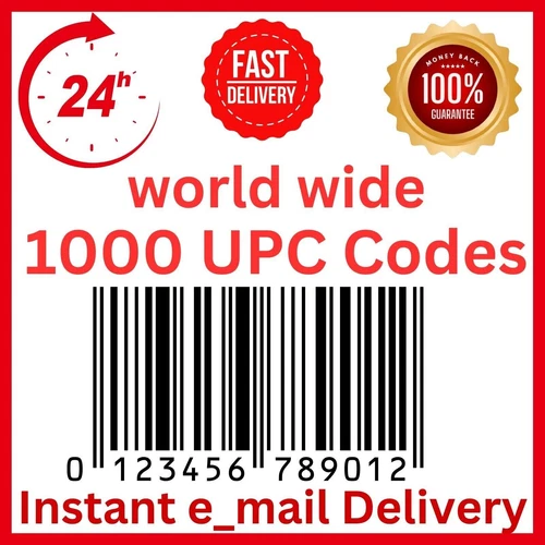 New 1000 EAN & UPC Codes - Easy to Read with upc - Brand !