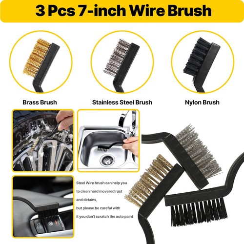 Car Detailing Drill Brush Tools Kit Vehicle Auto Engine Wheel Boat Wash Cleaning - Picture 14 of 17