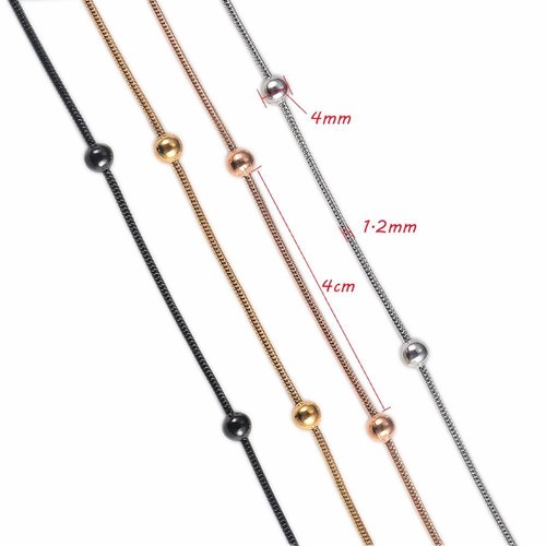 Round Chains Link Necklaces Stainless Steel Chokers Necklace Women's Jewelry 1pc - Picture 4 of 12