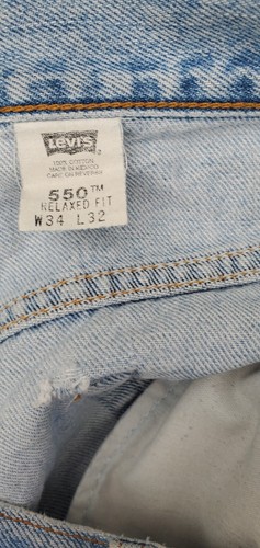 Jeans Levis 550 vintage talla 34 x 32 lengüeta roja relajado lavado claro - Imagen 10 de 13