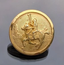 Vintage Polo Player on Horse Picture Button by Badge & Button Co    15 mm