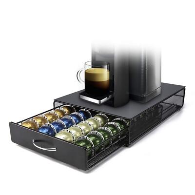 Nespresso Vertuoline Capsule Storage Drawer Vertuo Coffee Holder Metal Multiple 