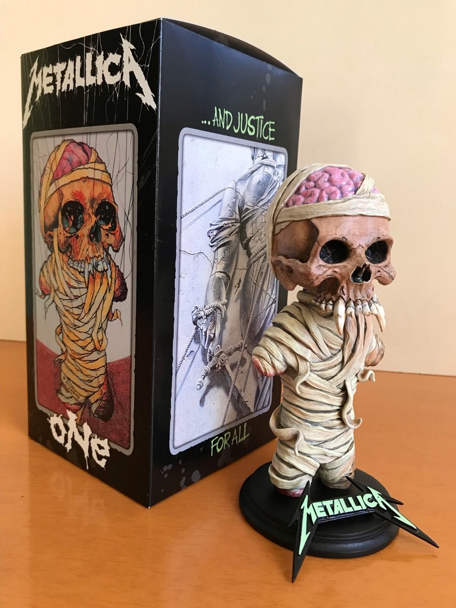 希少　skullHevi pushead　フィギュア　メタリカ　サイン!! METALLICA- ONE. (Deluxe Bobble-Head) Pushead Mummy Skull