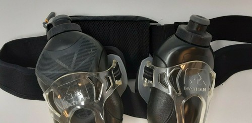 Nathan Hydration Belt with Two Water Bottle Holders and Water Bottles - Photo 4 sur 4