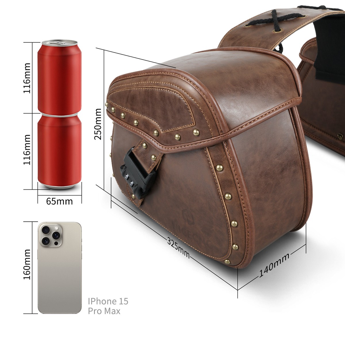 Motorcycle PU Leather Saddlebags Bags For Harley Sportster Softail