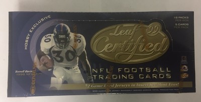 2001 Leaf Certified Materials Football Factory Sealed Hobby Box