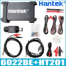 Hantek 6074BE & HT201 Attenuator Digital Storage Oscilloscopes PC USB 4 CH 70MHz