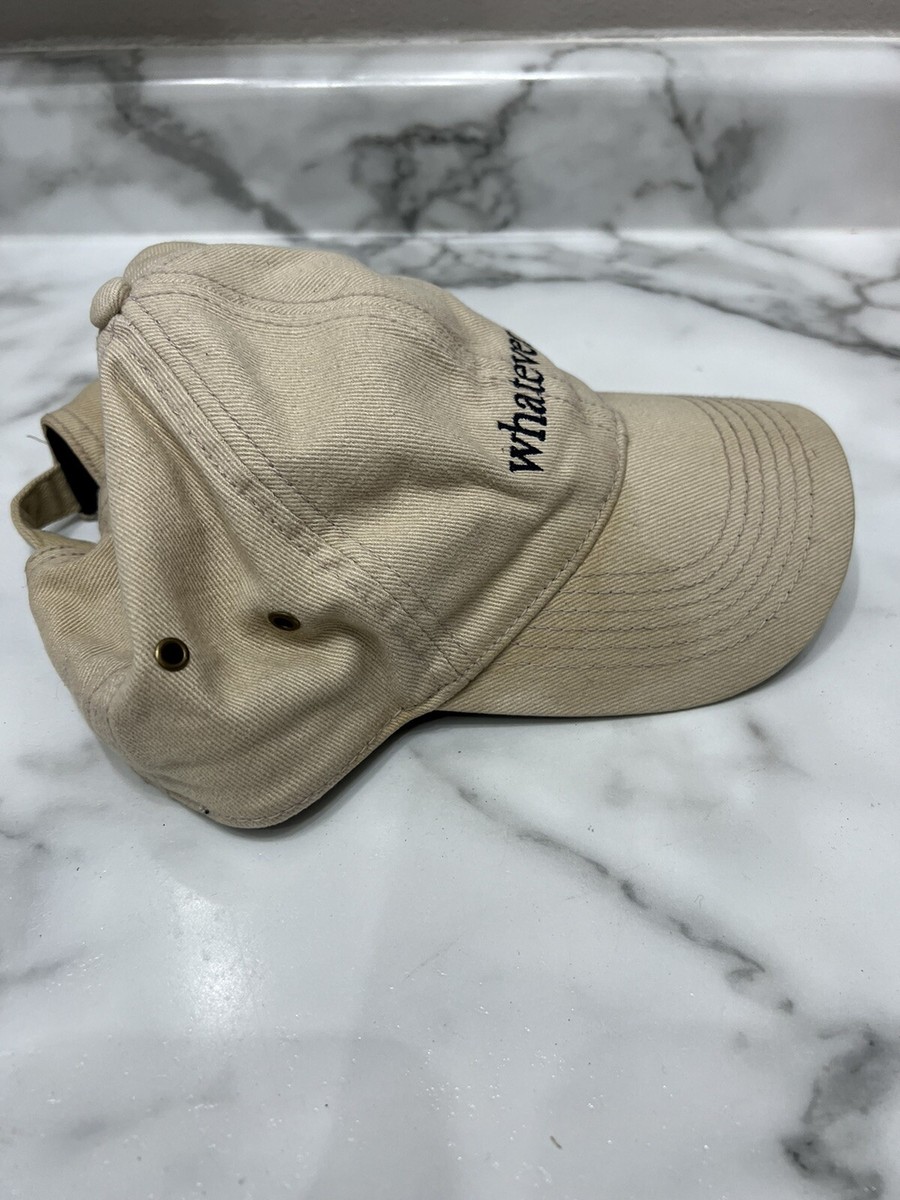 Vintage Whatever Khaki Embroidered Perfect Cap Strapback Hat