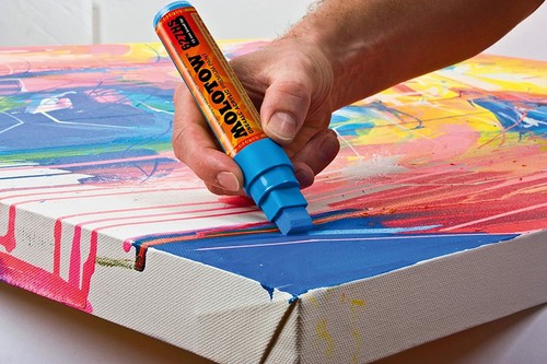 Molotow ONE4ALL 2mm Acrylic Paint Marker Graffiti Art Supplies Metallic Silver - Picture 7 of 9