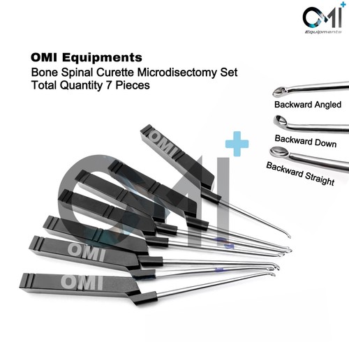 Bone Spinal Curette Microdisectomy Set of 7 Pcs Orthopedic Instruments - Picture 2 of 4