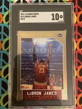 2015-16 panini hoops #14 lebron james chalk toss gold SGC 10 gem mint pop 1