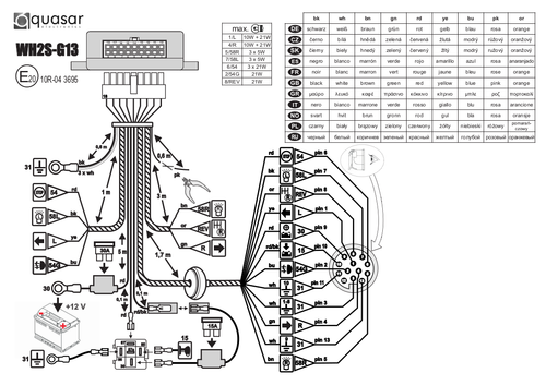 E-Satz univ+Modul 13-pol für Fiat Ulysse Lancia Z 179 2005-2010 Blinküberwachung - Bild 7 von 8
