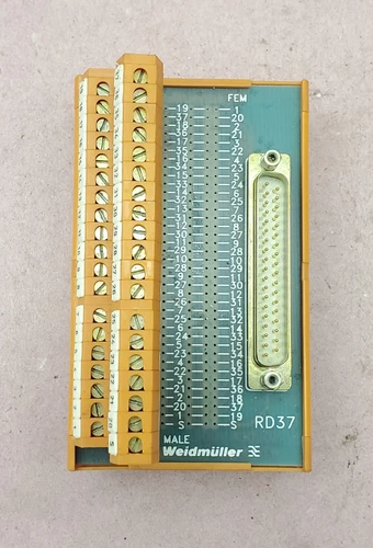 Weidmuller RD37-F 91064.2/67 Breakout Board DB-37M D-Sub to PCB Terminals