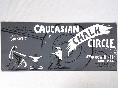 Original 1961 KU - Caucasian Chalk Circle - Theater Silkscreen Poster - Picture 1 of 4