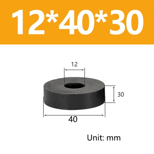 Schwarz Rund Gummi Stoß Dämpfung Pad Abstandshalter Abstandsscheibe Innendurchmesser 2 mm - 56 mm - Bild 119 von 206