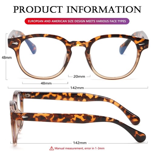 Fashion Blue Light Glasses for Men Women Computer Blue Light Blocking Round G... - Picture 5 of 5