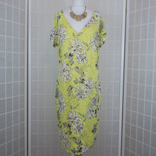 Together Dress Size 22 Yellow Grey Floral Lace Short Sleeve Party Wedding Summer